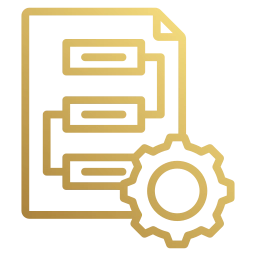 Documento com engrenagem em dourado representando o passo a passo organizado para solicitar o BPC Loas sem erros.