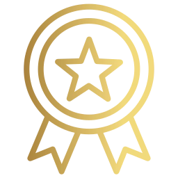 Medalha dourada com estrela simbolizando excelência, compromisso e missão ética na orientação jurídica para casos de BPC Loas.