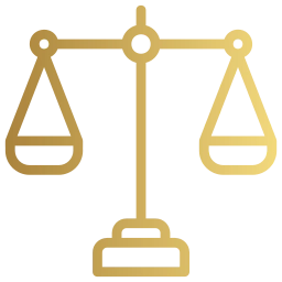 Balança dourada simbolizando valores, significado e princípios que orientam a consultoria jurídica no BPC Loas.