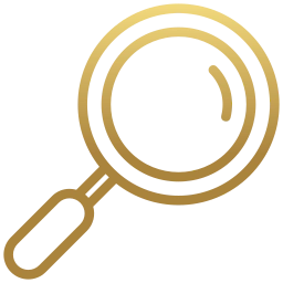 Lupa dourada estilizada simbolizando a pesquisa e consulta de conceitos essenciais do direito civil.